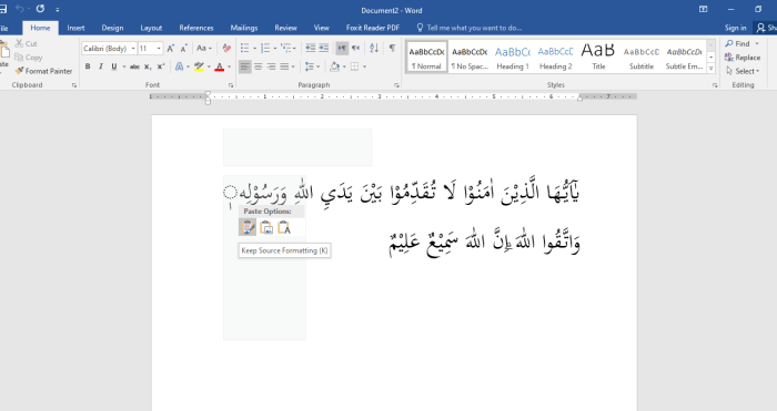 cara mudah mengatur tulisan arab agar tidak terbalik