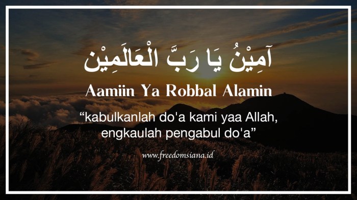 amin ya rabbal alamin: makna, cara penulisan, dan penggunaannya