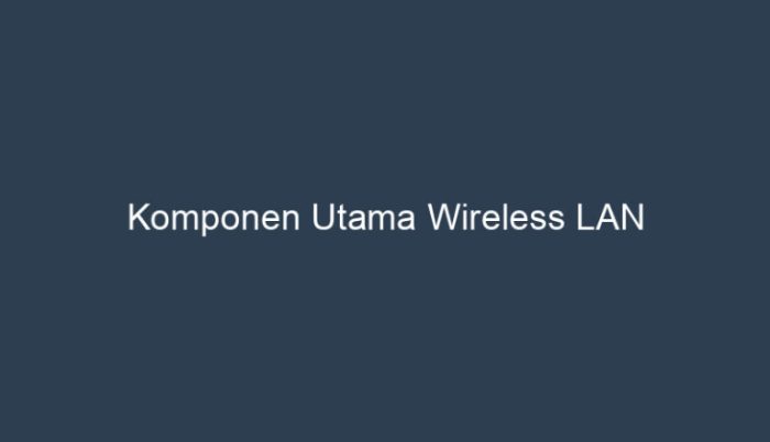 komponen utama wireless lan: panduan komprehensif