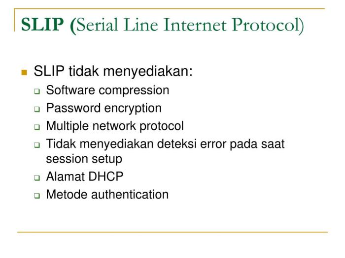 jelaskan penggunaan slip: protokol jaringan serial