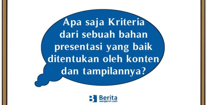 kriteria konten presentasi yang menarik dan efektif