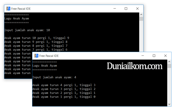 jelaskan konsep while do dalam bahasa pascal