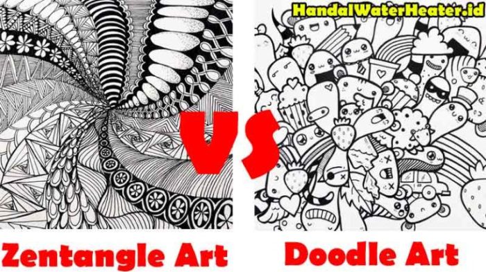 pahami perbedaan: zentangle art vs doodle art