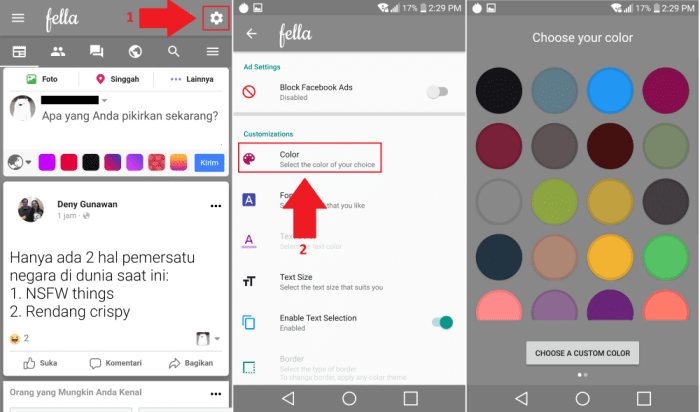 cara menulis teks berwarna di facebook: panduan lengkap