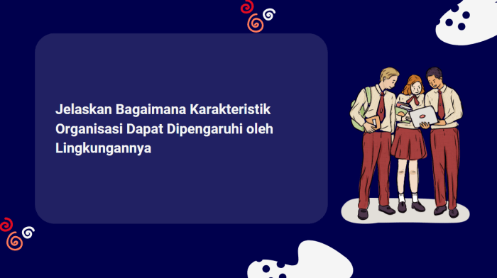 karakteristik organisasi: dipengaruhi oleh lingkungan