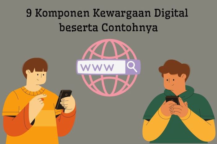 jelaskan 9 komponen penting kewargaan digital