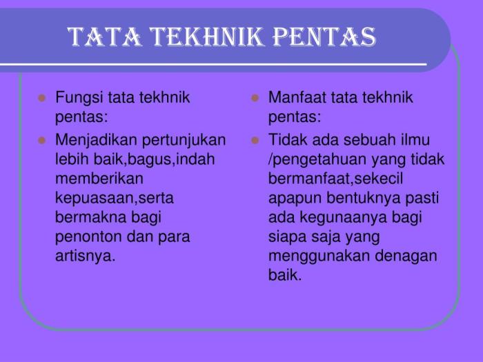 pengaturan teknis pentas: sentuhan sutradara di balik panggung