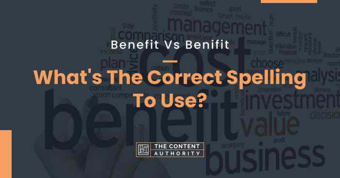 benefit vs benifit