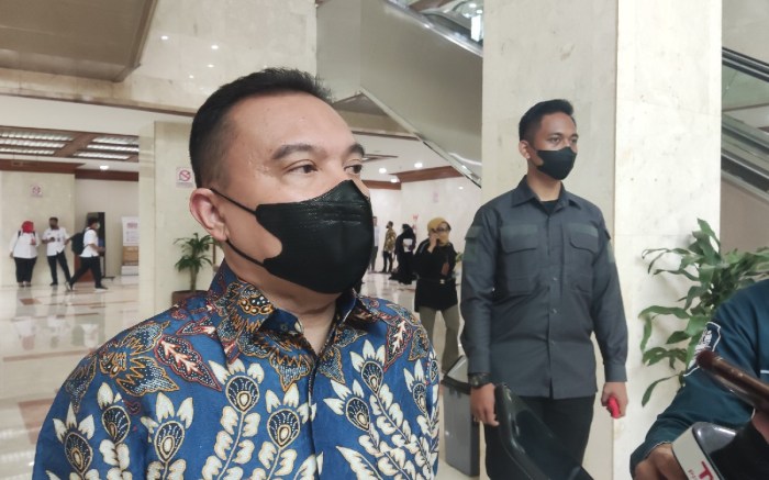 ketua harian dpp gerindra sufmi dasco ahmad di kompleks parl pdei