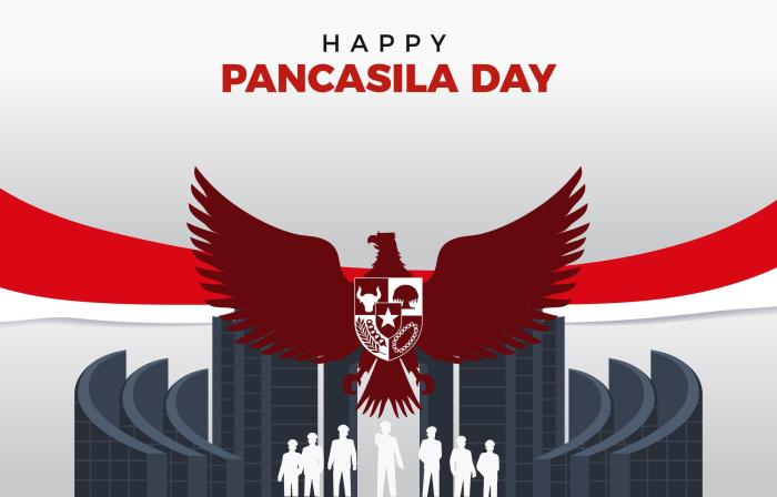 pancasila the foundation of indonesia background free vector