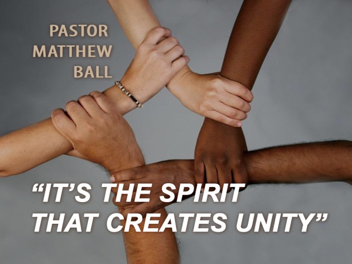 spirit creates unity